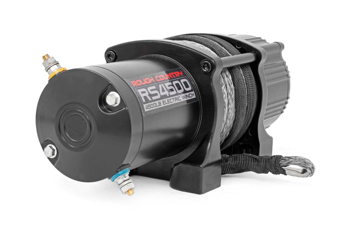 4500-LB Winch W/ Remote UTV Synthetic Rope Rough Country-1