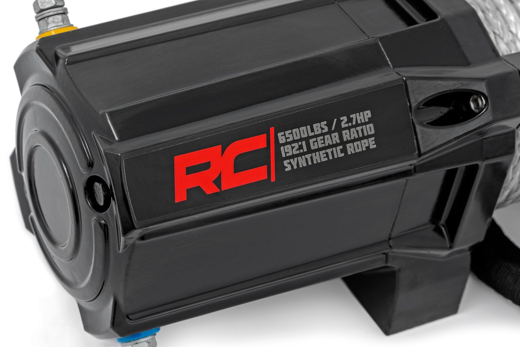 6500-LB Winch W/ Remote UTV Synthetic Rope Rough Country-2