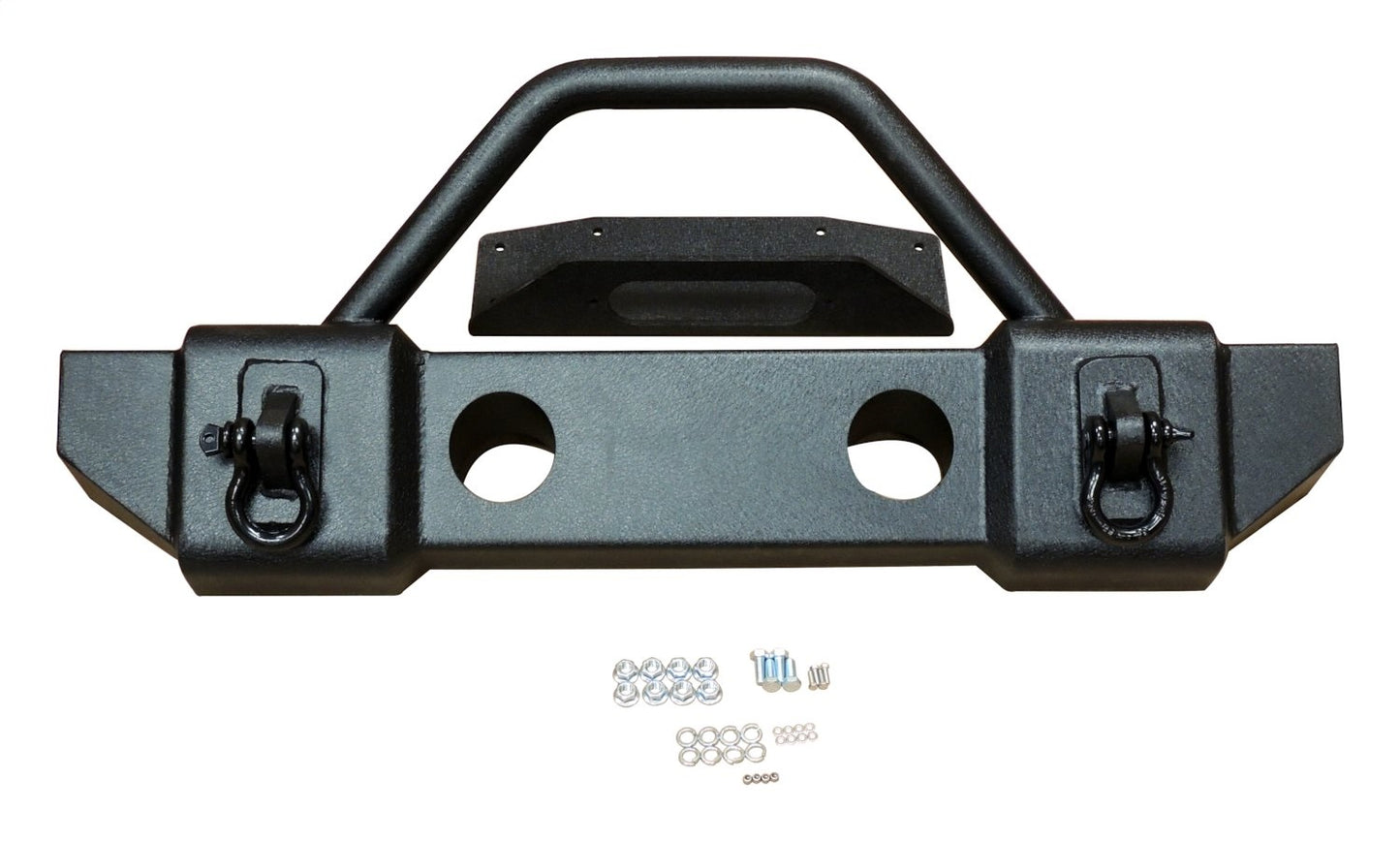 Front Bumper 2007-2018 JK Wrangler W/Shackle Mounts w/D-Rings HD Black RT Off Road-1