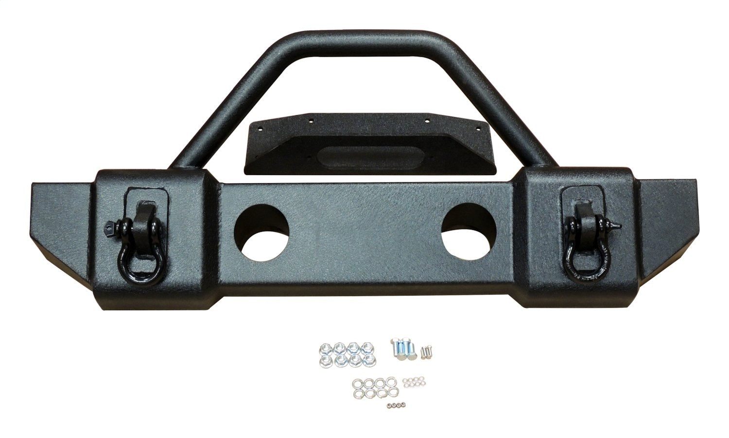 Front Bumper 2007-2018 JK Wrangler W/Shackle Mounts w/D-Rings HD Black RT Off Road-1