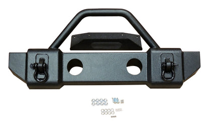 Front Bumper 2007-2018 JK Wrangler W/Shackle Mounts w/D-Rings HD Black RT Off Road-1