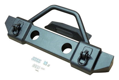 Front Bumper 2007-2018 JK Wrangler W/Shackle Mounts w/D-Rings HD Black RT Off Road-2