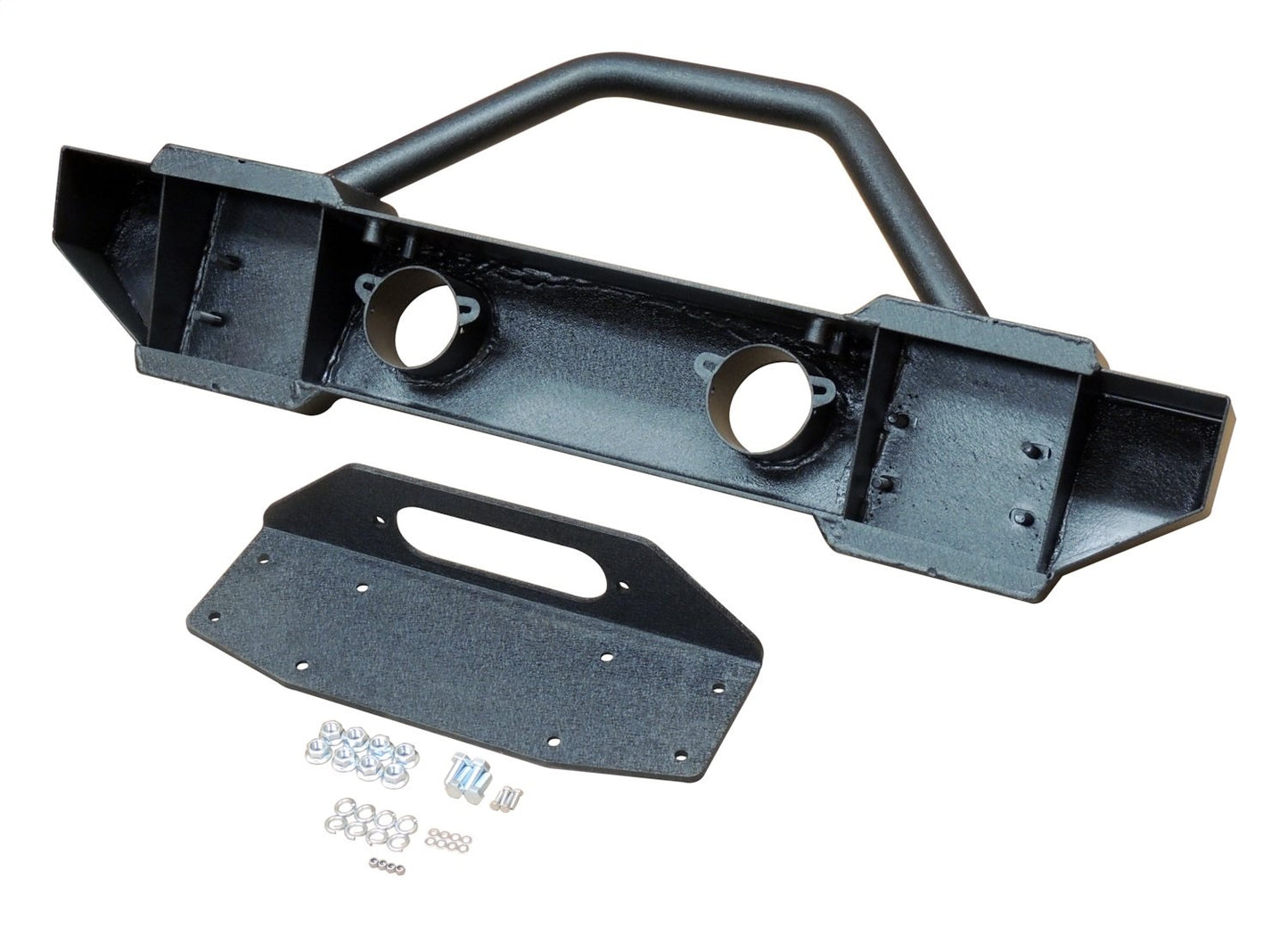 Front Bumper 2007-2018 JK Wrangler W/Shackle Mounts w/D-Rings HD Black RT Off Road-3