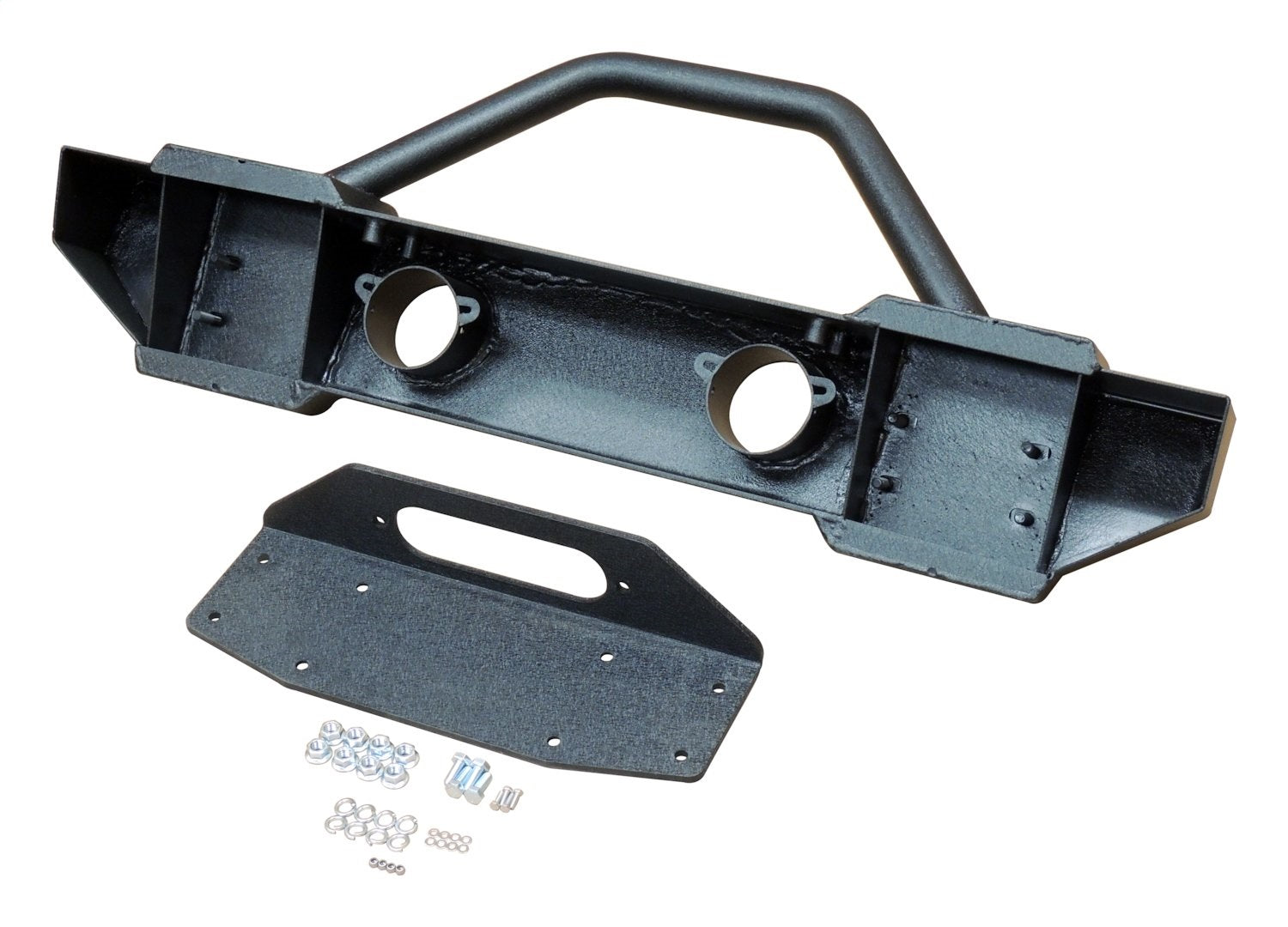 Front Bumper 2007-2018 JK Wrangler W/Shackle Mounts w/D-Rings HD Black RT Off Road-3