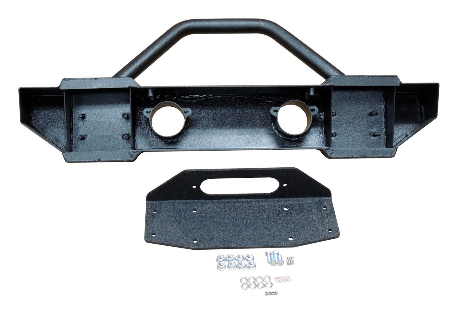 Front Bumper 2007-2018 JK Wrangler W/Shackle Mounts w/D-Rings HD Black RT Off Road-4