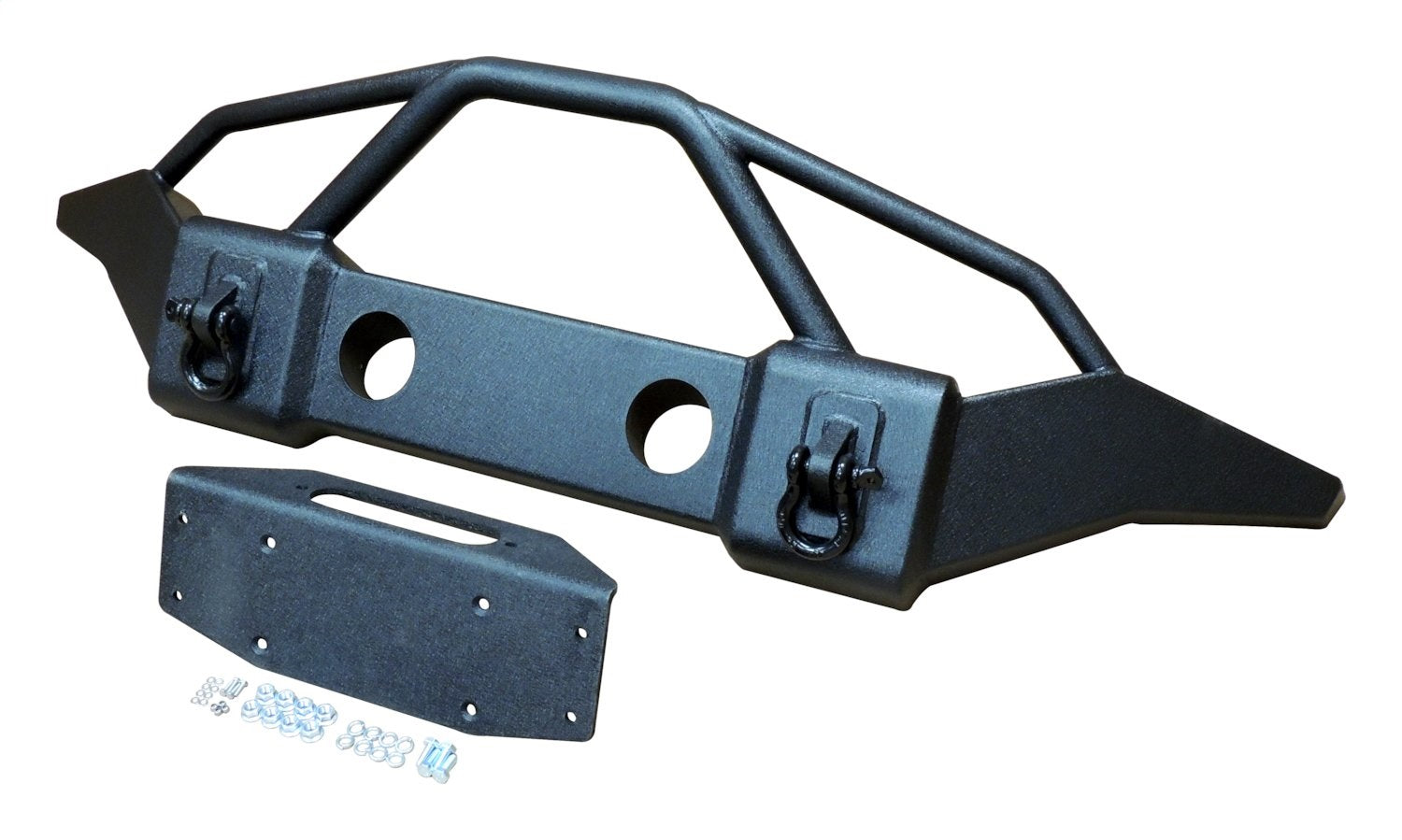Front Bumper Full Width w/Offset Winch Mount 2007-2018 JK Wrangler RT Off Road-3