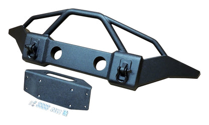 Front Bumper Full Width w/Offset Winch Mount 2007-2018 JK Wrangler RT Off Road-3