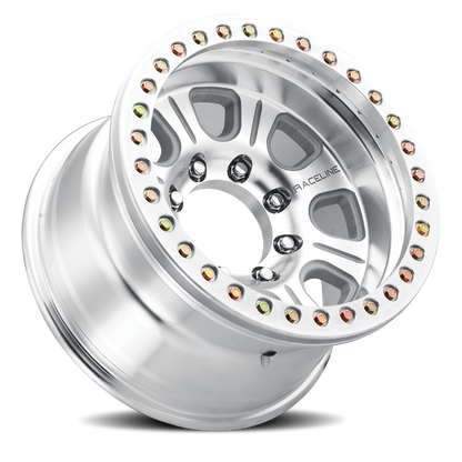 Aluminum 17x9.5 Monster Beadlock RT233 Silver Machined Raceline Wheels-9