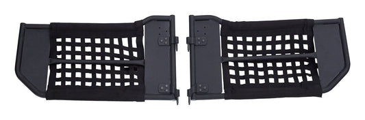 Tube Door Set Front 2007-2018 JK Wrangler Removeable Netting And Easy To Open Handles 1-1/4 Inch Steel Tubing Textured Black Powder Coat RT Off Road