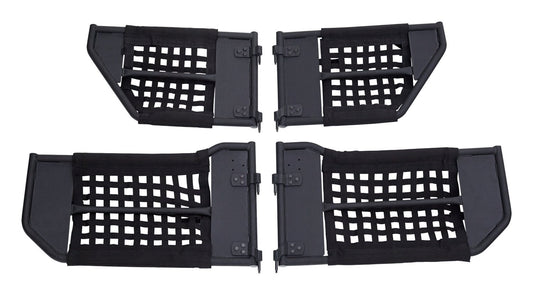 Tube Door Set 2007-2018 JK Wrangler Removeable Netting And Easy To Open Handles 1-1/4 Inch Steel Tubing Textured Black Powder Coat RT Off Road