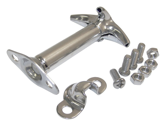 Stainless L or R Hood Catch Kit for 1941-1995 Jeep MB, CJs & YJ Wrangler RT Off Road