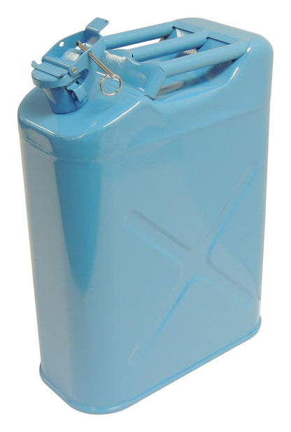 Blue 5-Gallon Steel Water Can w/ Food-Grade Polyurethane Lining Universal Fit RT Off Road