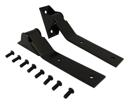 Tailgate Hinge 1987-1995 YJ Wrangler Black Powder Coat Over Stainless Steel 2 Hinges/Hardware RT Off Road