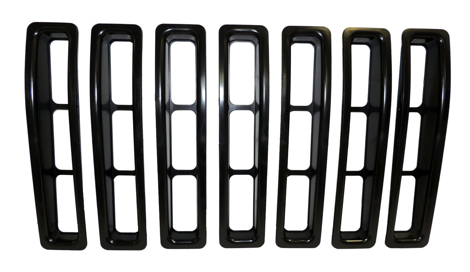 7-Piece Black Grille Insert Set for 1997-2006 Jeep TJ Wrangler (Snap-In) RT Off Road