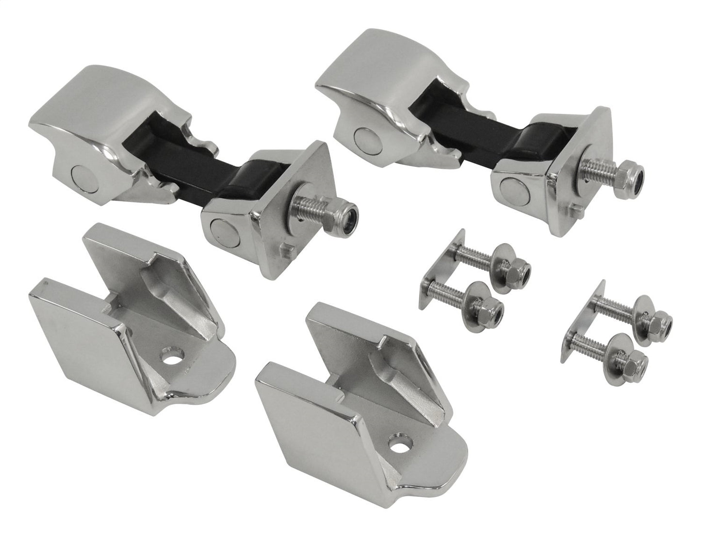 Left & Right Stainless Steel Hood Catch Kit for Jeep TJ Wrangler RT Off Road
