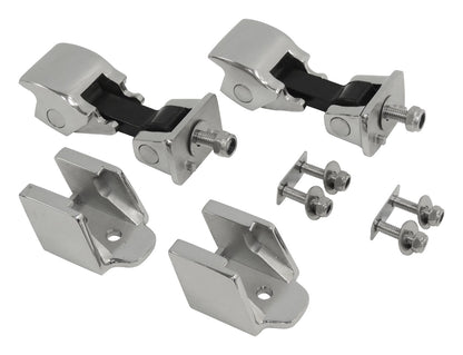Left & Right Stainless Steel Hood Catch Kit for Jeep TJ Wrangler RT Off Road