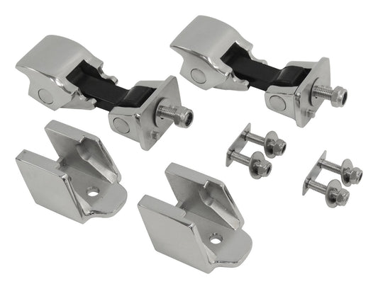 Left & Right Stainless Steel Hood Catch Kit for Jeep TJ Wrangler RT Off Road