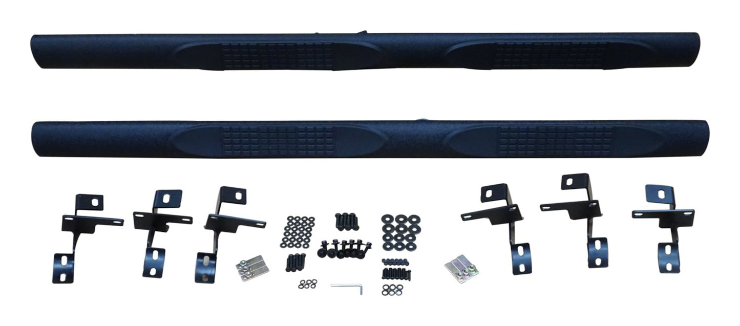 SIDE STEPS WITH TEXTURED POWDER COAT FINISH for 4 Door Jeep JK Wrangler RT Off Road
