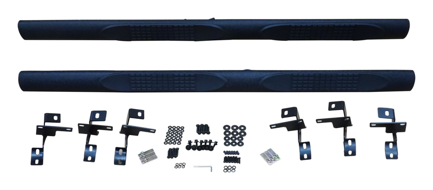 SIDE STEPS WITH TEXTURED POWDER COAT FINISH for 4 Door Jeep JK Wrangler RT Off Road
