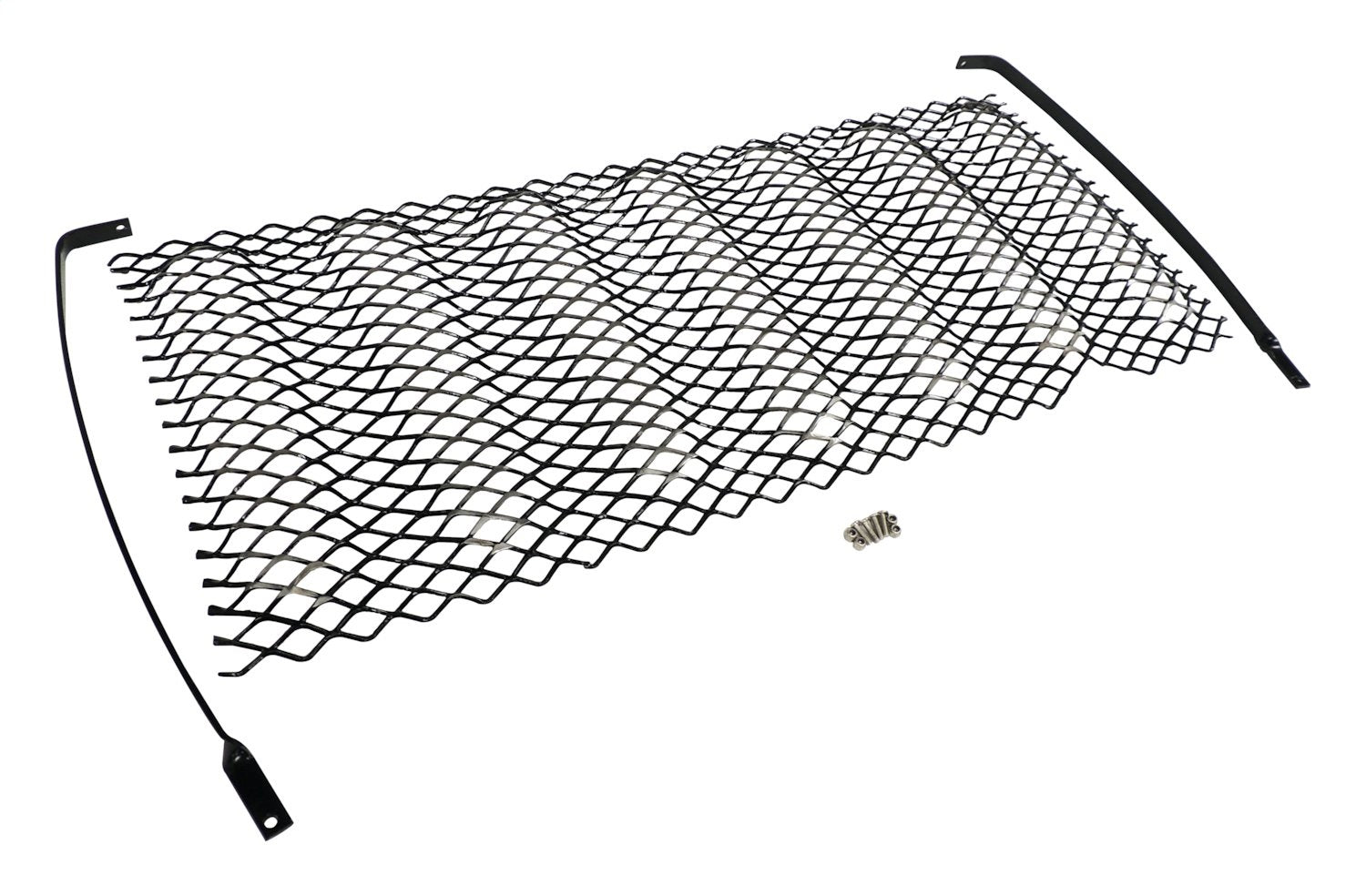 Grille Insert 2007-2018 JK Wrangler Formed Steel 3D 1 Piece Gloss Black Powder Coat Finish Mounts Behind Grille RT Off Road