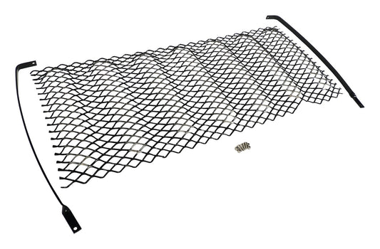 Grille Insert 2007-2018 JK Wrangler Formed Steel 3D 1 Piece Gloss Black Powder Coat Finish Mounts Behind Grille RT Off Road