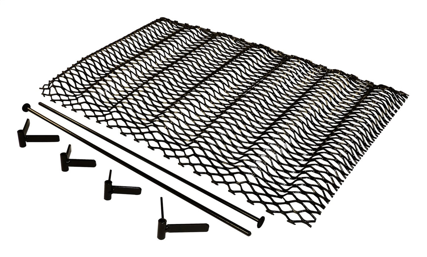 Grille Insert 1997-2006 TJ Wrangler 1 Piece Gloss Black Powder Coat Formed Steel Mounts Behind The OE Grille RT Off Road