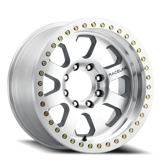 Raceline Wheels Aluminum Wheels 20x10 Avenger Beadlock RT260M Silver Machined Raceline Wheels