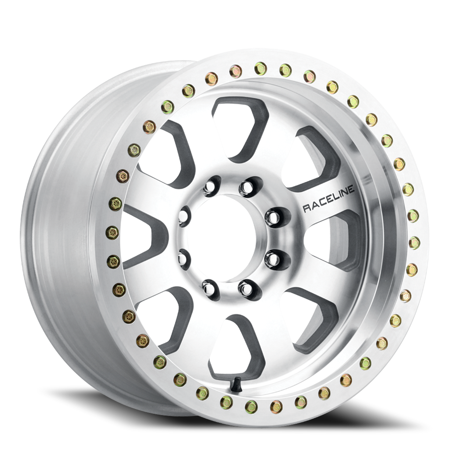 Raceline Wheels Aluminum Wheels 17x9 Avenger Beadlock RT260M Silver Machined Raceline Wheels