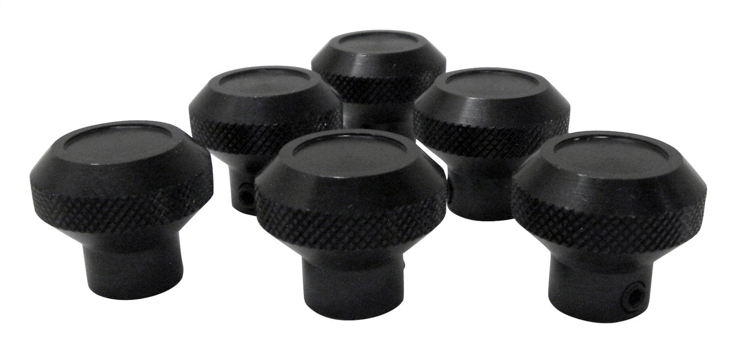 Dash Control Knob Set, Black, Set of 6 RT Off Road