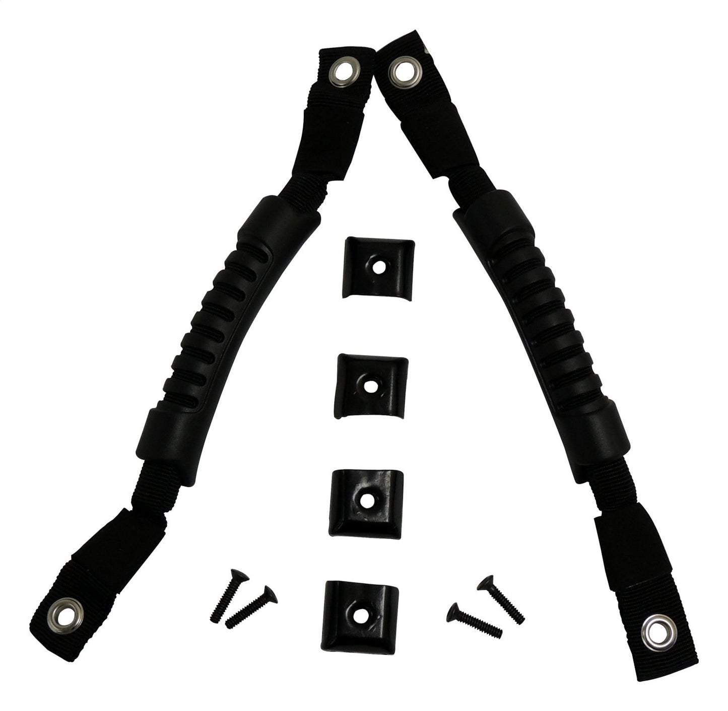 Door Handle Set, Left and Right, Black, Rubber Grips and Hardware RT Off Road