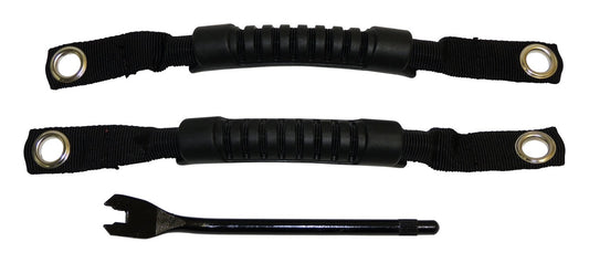 Interior Door Handle Kit for TJ Wranglers, w/2 Black Nylon & Rubber Handles RT Off Road
