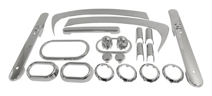 Chrome Finished Plastic Interior Accent Kit for Jeep 07-10 JK Wrangler w/ 2-Dr. RT Off Road