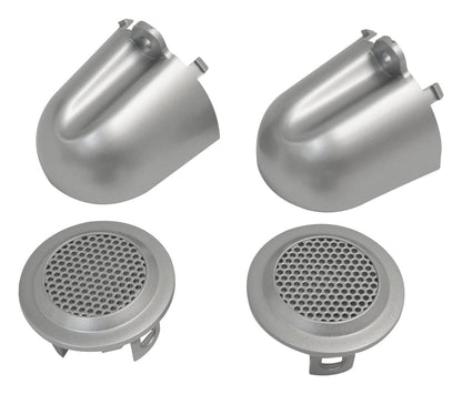 Set of 2, Plastic, Silver Tweeter Covers for Select 07-10 Jeep JK Wrangler RT Off Road