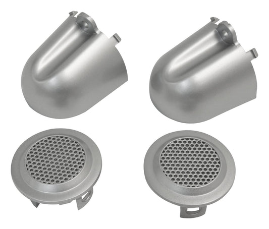 Set of 2, Plastic, Silver Tweeter Covers for Select 07-10 Jeep JK Wrangler RT Off Road