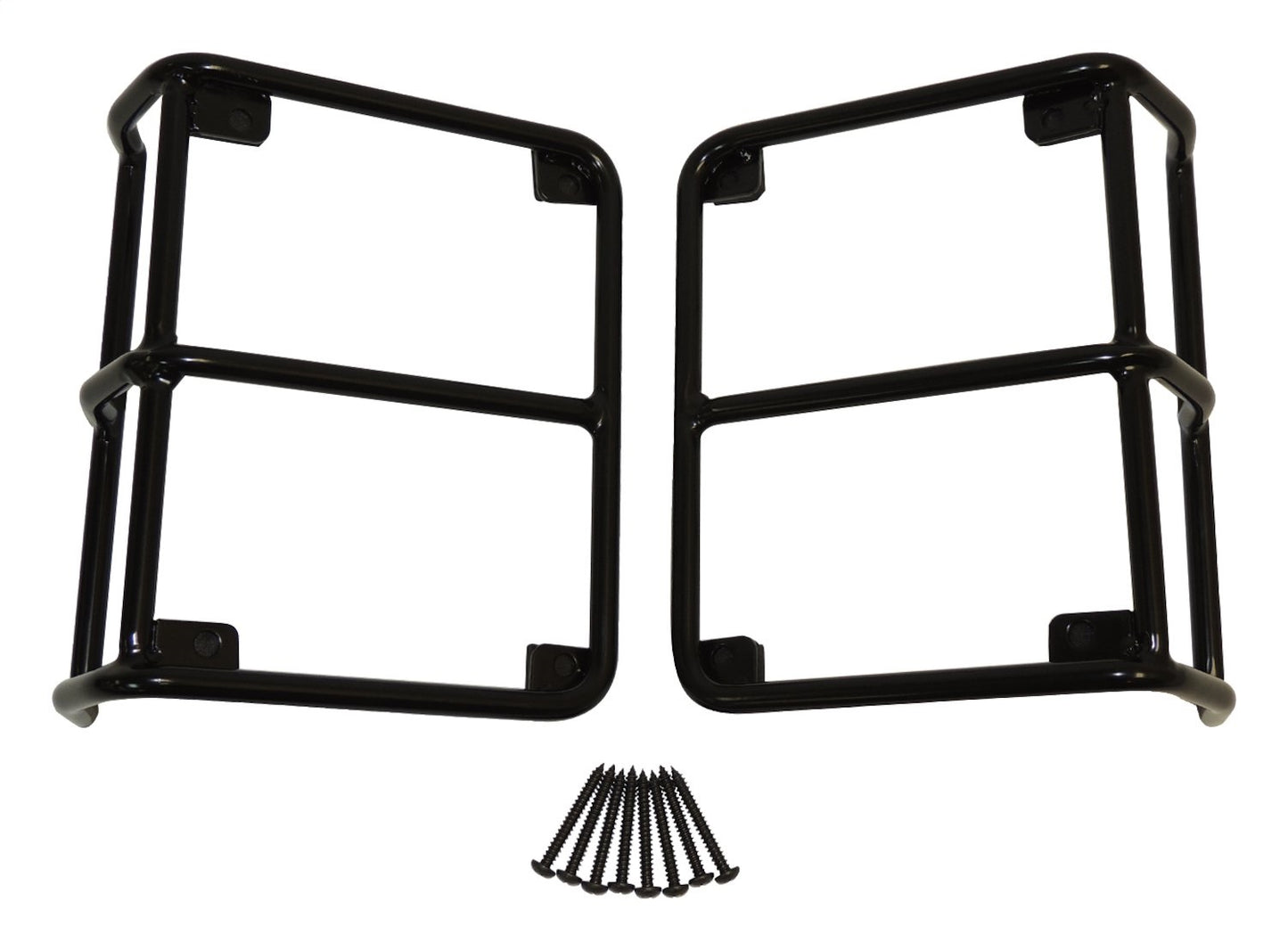Black Tail Light Guard Set for Jeep JK Wrangler 2007-2018, Includes Hardware RT Off Road