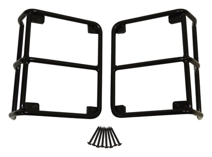 Black Tail Light Guard Set for Jeep JK Wrangler 2007-2018, Includes Hardware RT Off Road