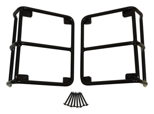 Black Tail Light Guard Set for Jeep JK Wrangler 2007-2018, Includes Hardware RT Off Road