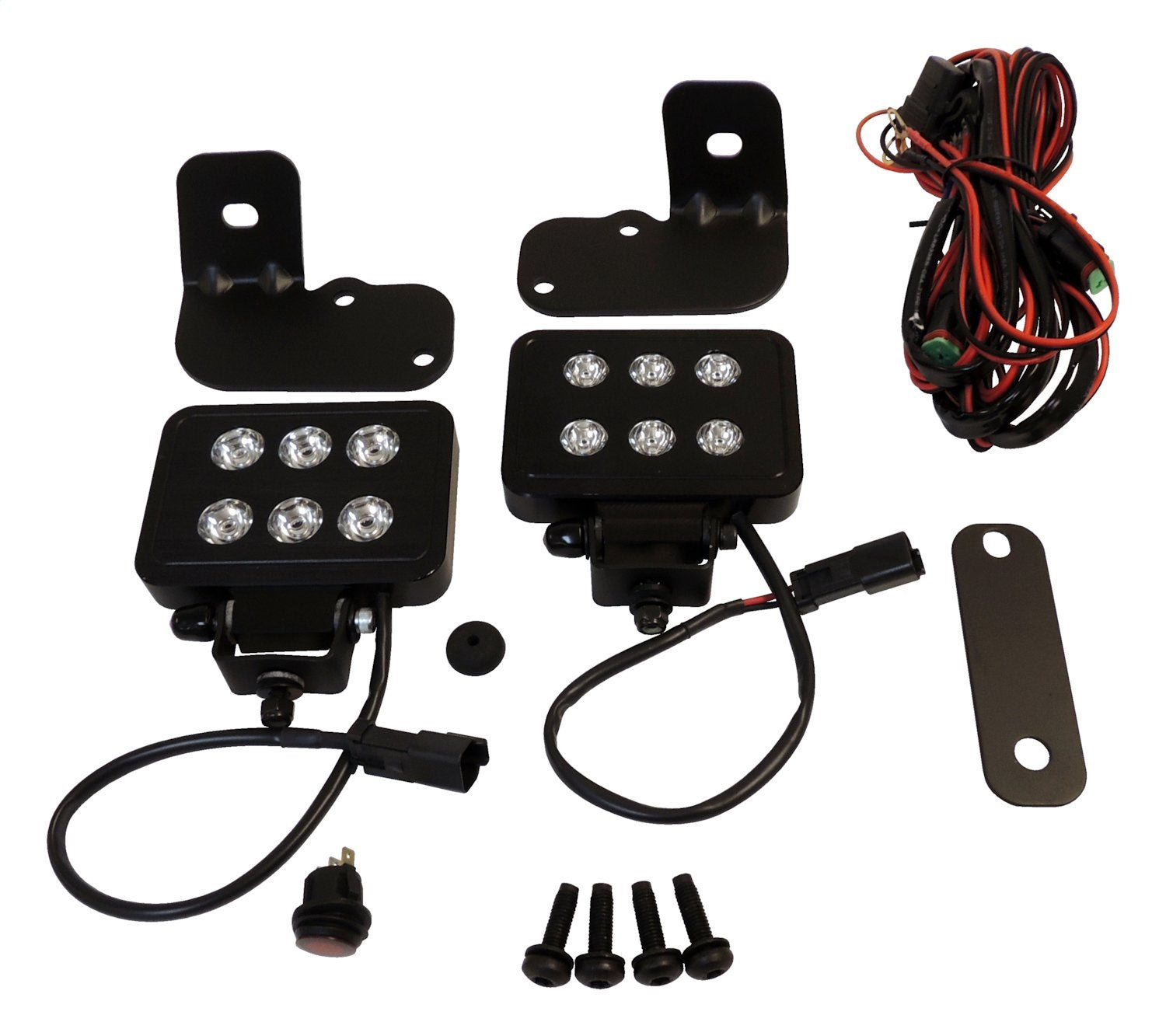 LED Block Lamp Kit for 2007-2018 Jeep JK Wrangler, Made in the USA RT Off Road-2