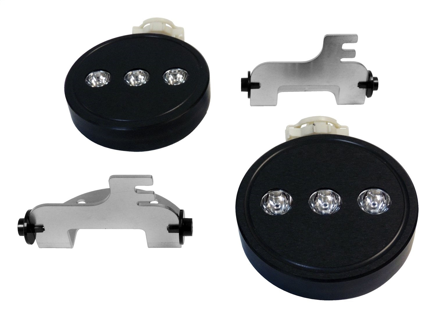 LED Fog Lamp Kit with H16 Connector for 10-18 Jeep JK Wrangler w/ Plastic Bumper RT Off Road-1