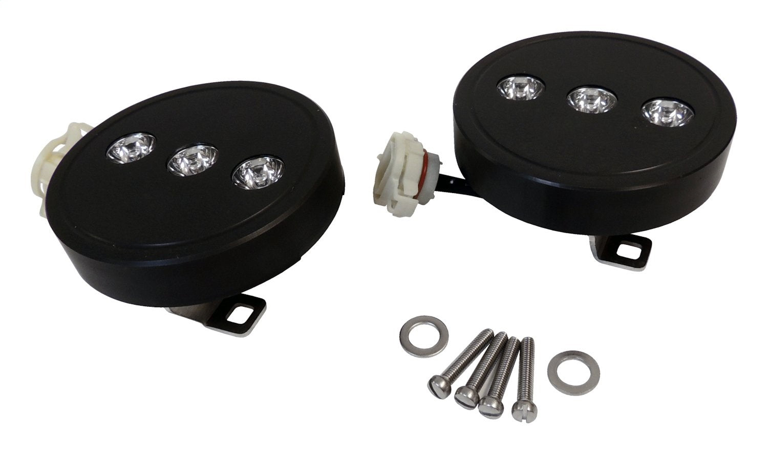 LED Fog Lamp Kit with H16 Connector for 2010-2018 Jeep JK Wrangler RT Off Road-1