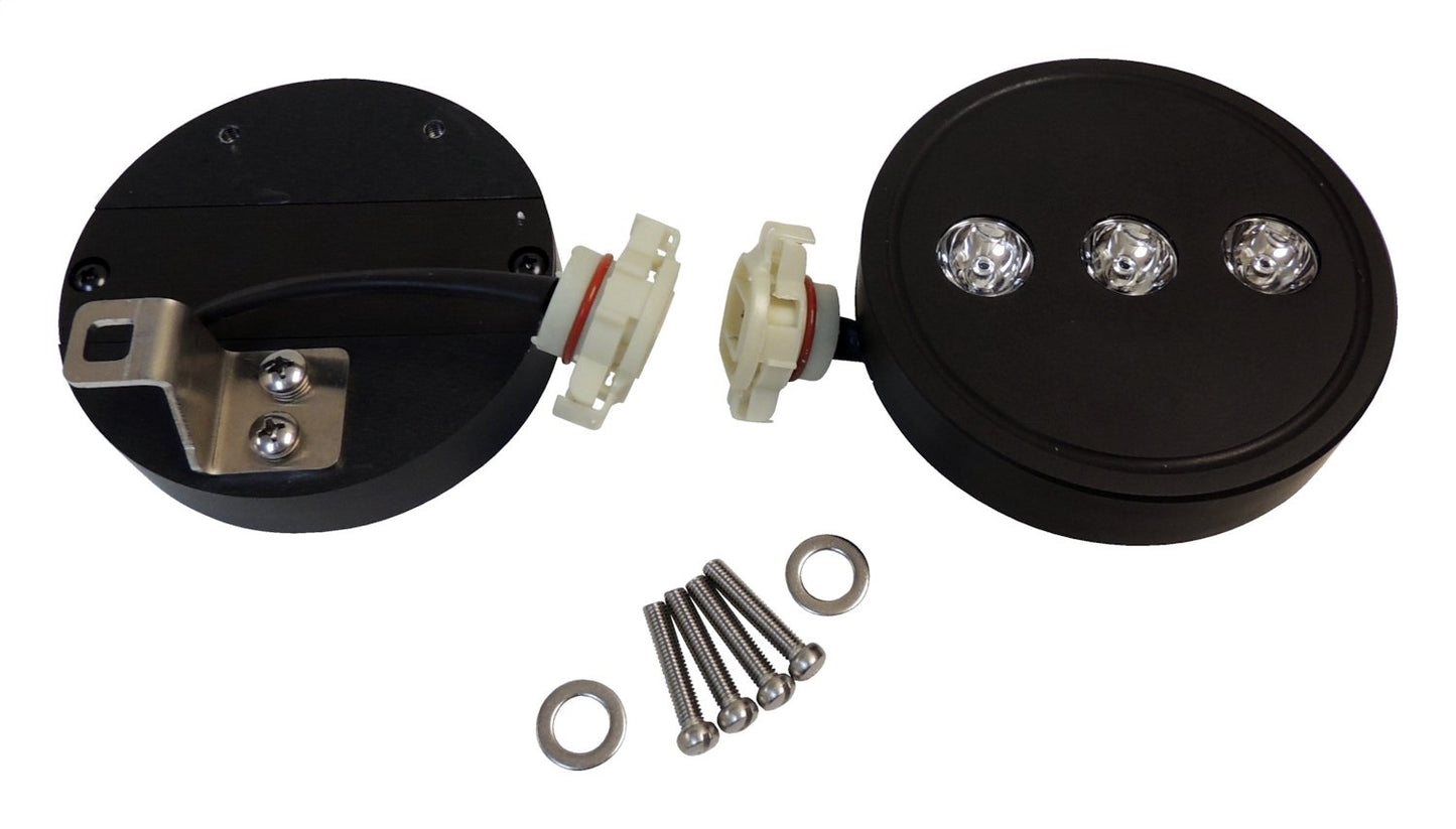 LED Fog Lamp Kit with H16 Connector for 2010-2018 Jeep JK Wrangler RT Off Road-3