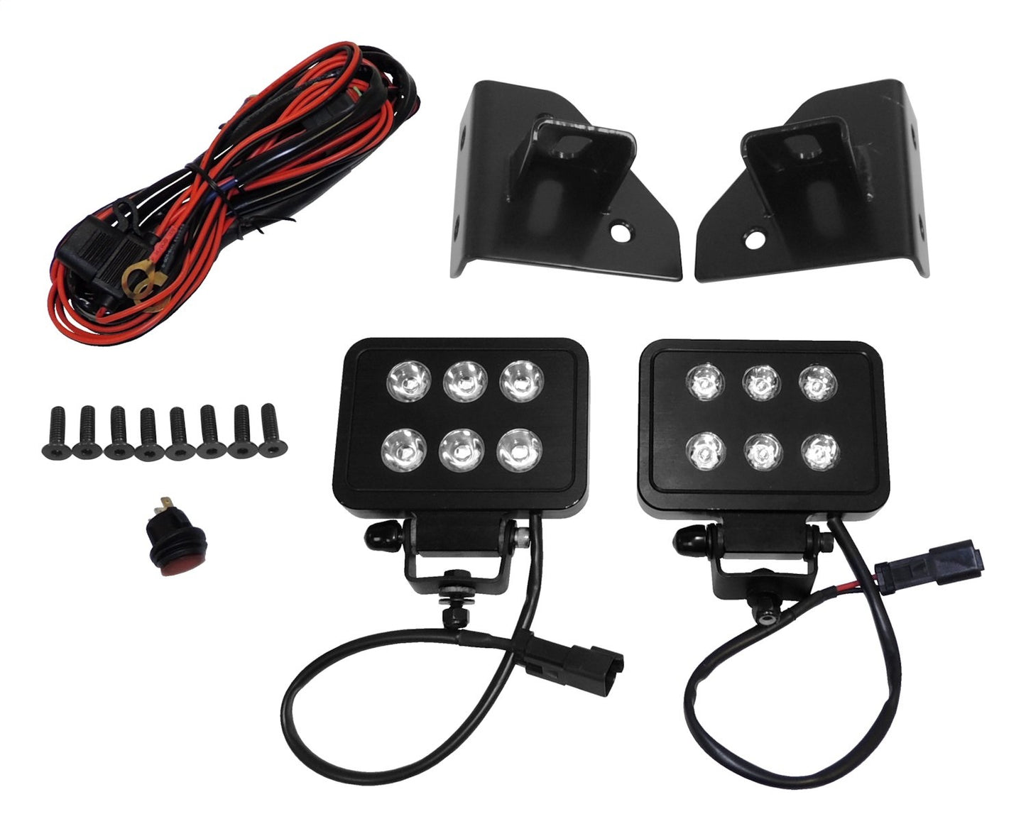 - Light 1987-1995 YJ Wrangler 2 Lamps/Windshield Light Mount/Wiring Harness/Windshield Mounted Lights/Relay/Switch/Hardware RT Off Road