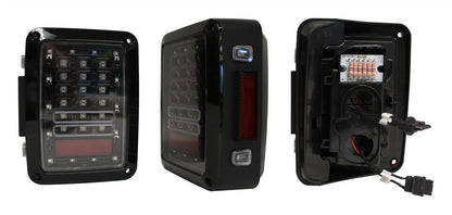 Tail Light Assembly 2007-2018 JK Wrangler Features 36 LEDs Clear Lenses w/Black Bezels Plug And Play Design RT Off Road-2