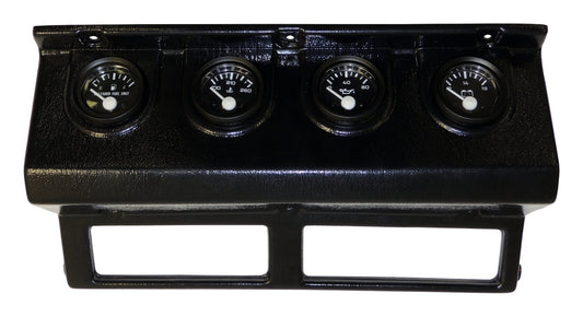 BLACK GAUGE PANEL W/ 4 BLACK-FACED GAUGES & WIRING for 1987-1990 yJ wRANGLER RT Off Road