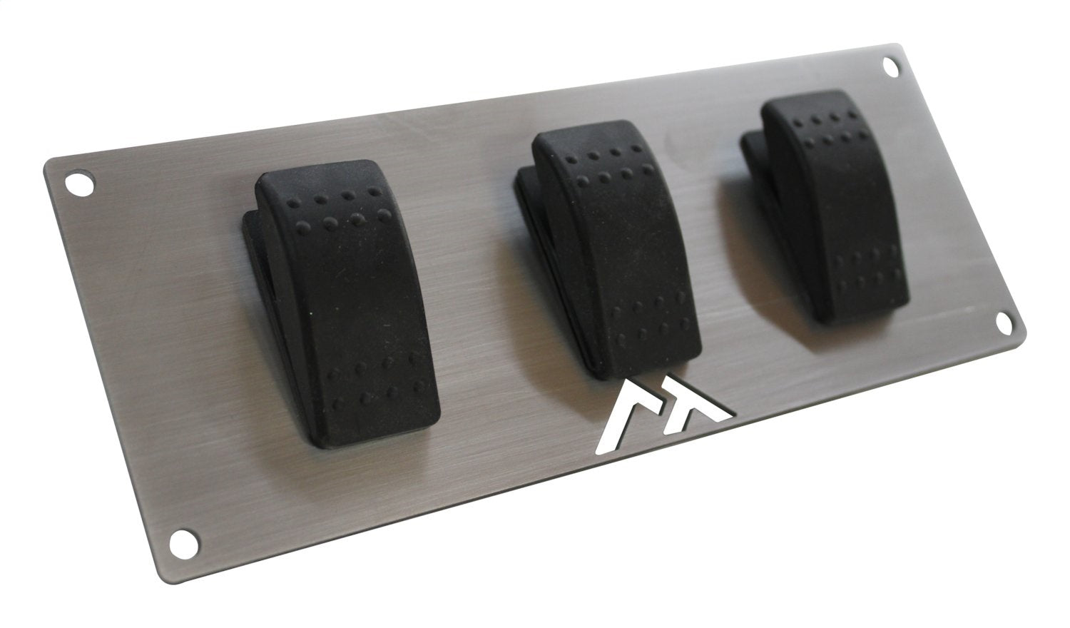 Stainless Steel Switch Plate w/ 3 Rocker Switches for Universal Applications RT Off Road
