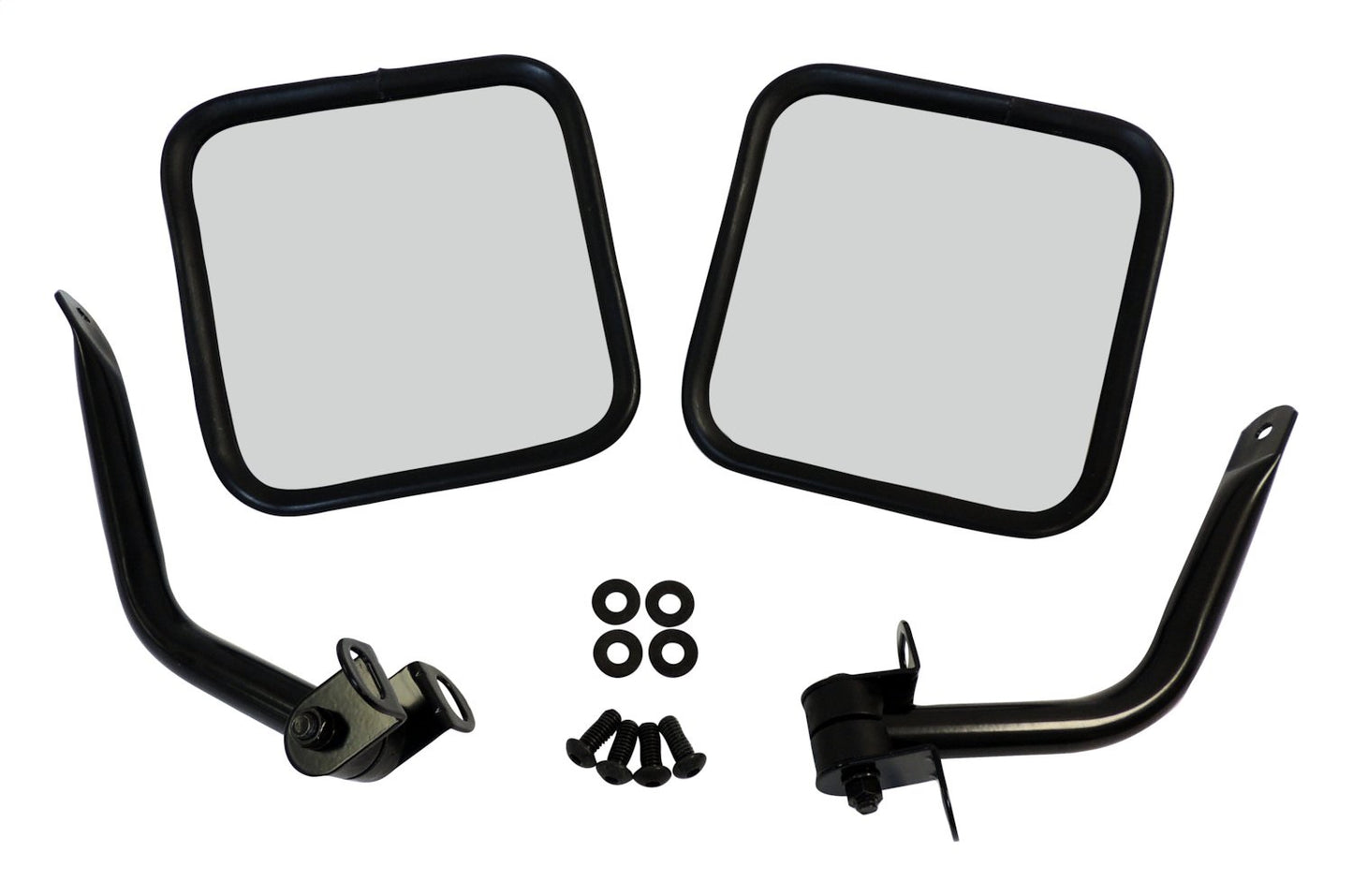 Gloss Black Mirror Kit for 1976-1995 Jeep CJ-5, CJ-7, CJ-8, & YJ Wrangler RT Off Road