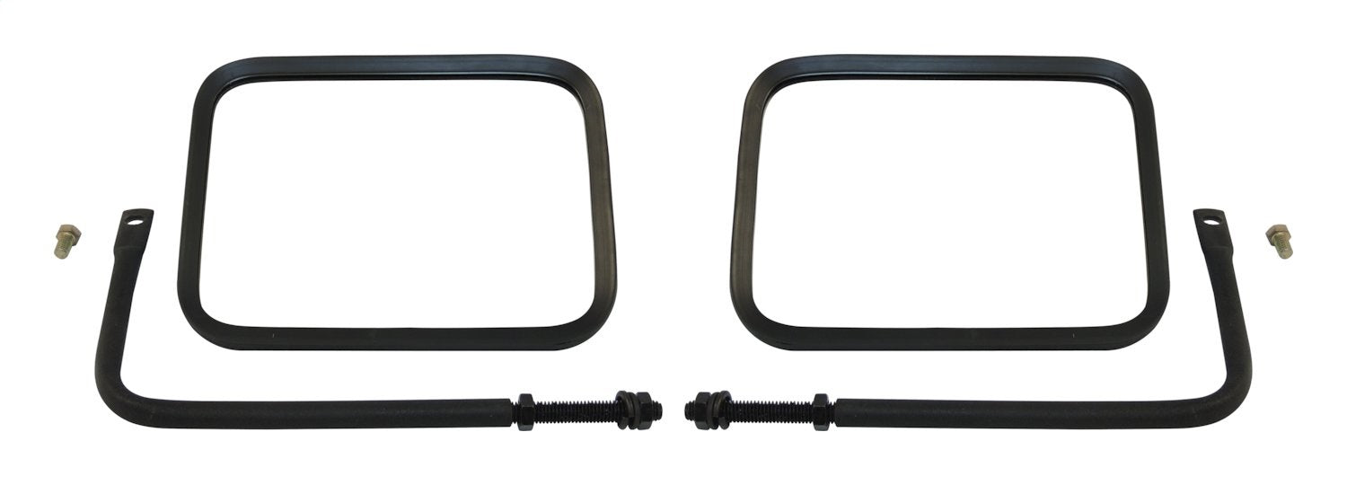 Left & Right Black Textured Trail Mirror Set for 76-18 Jeep CJs, YJ, TJ, JK, JL RT Off Road