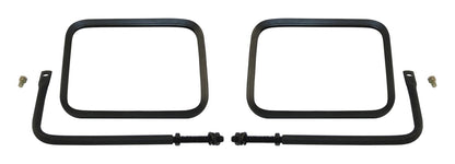 Left & Right Black Textured Trail Mirror Set for 76-18 Jeep CJs, YJ, TJ, JK, JL RT Off Road