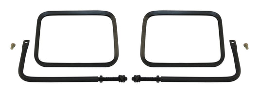 Left & Right Black Textured Trail Mirror Set for 76-18 Jeep CJs, YJ, TJ, JK, JL RT Off Road