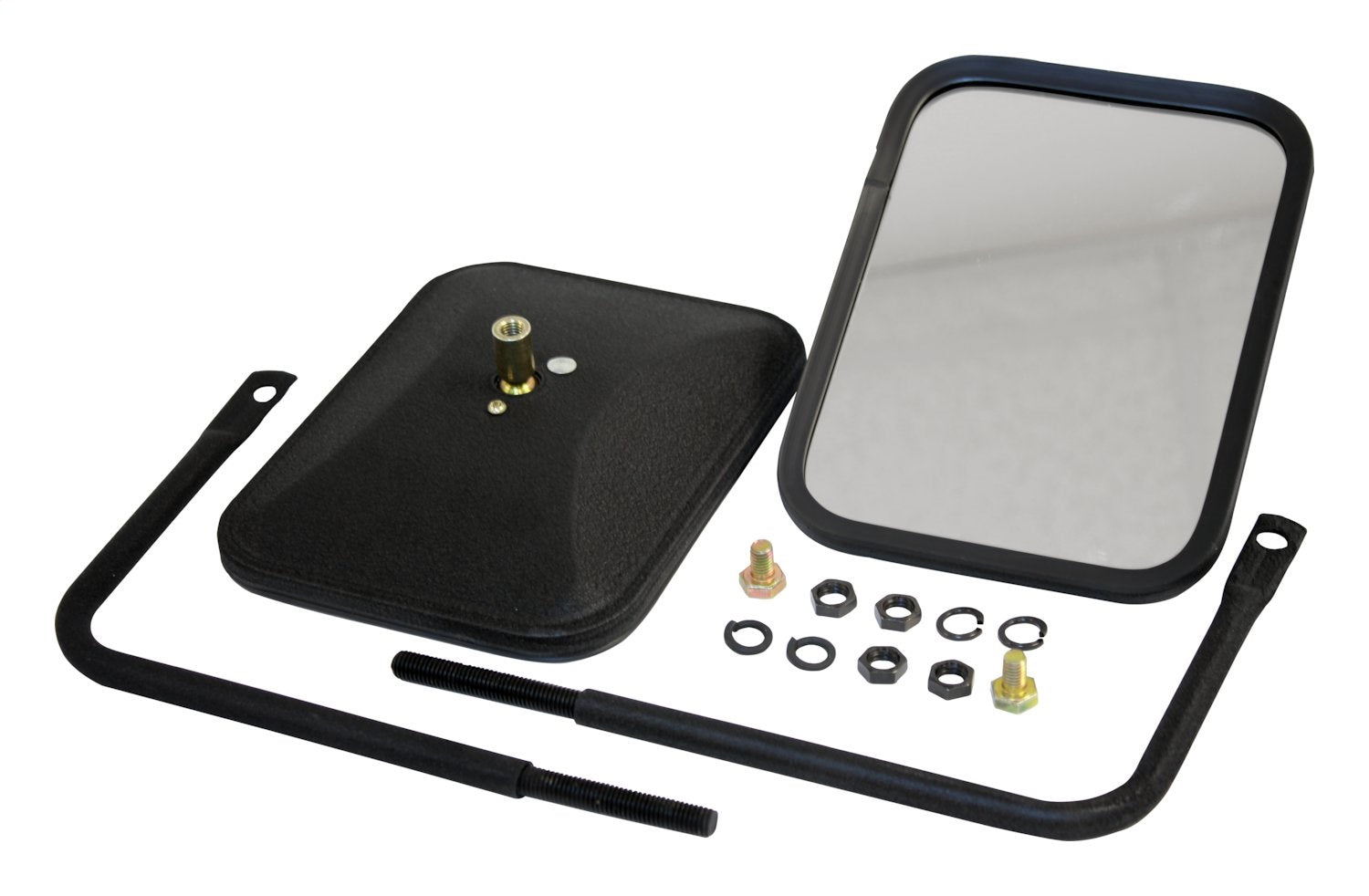 Left & Right Black Textured Trail Mirror Set for 76-18 Jeep CJs, YJ, TJ, JK, JL RT Off Road-1